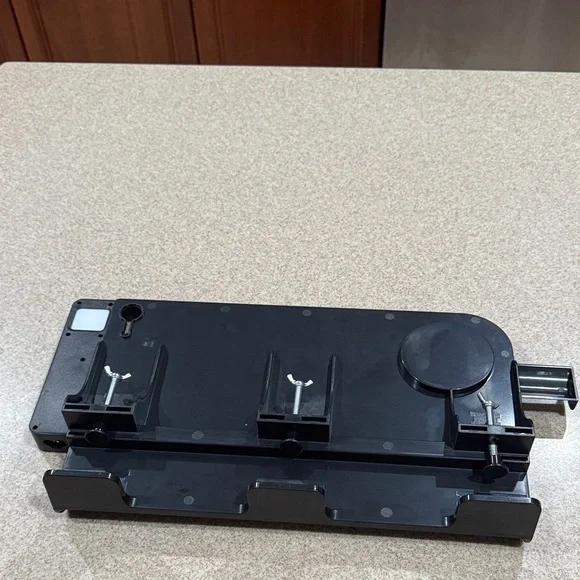 Black Hiree Side Table With Charging Station - Picture 2 of 5